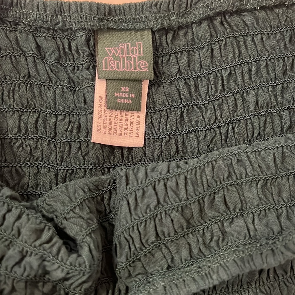 Wild Fable Green Mini Ruffle Skirt - Picture 3 of 3